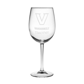Vanderbilt University Red Wine Glasses - Set of 2 - Made in the USA Shot #1
