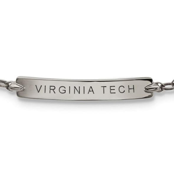Virginia Tech Monica Rich Kosann Petite Poesy Bracelet in Silver Shot #2