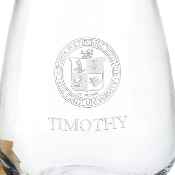 Virginia Tech Stemless Wine Glasses - Set of 2 Shot #3