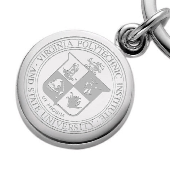 Virginia Tech Sterling Silver Insignia Key Ring Shot #2