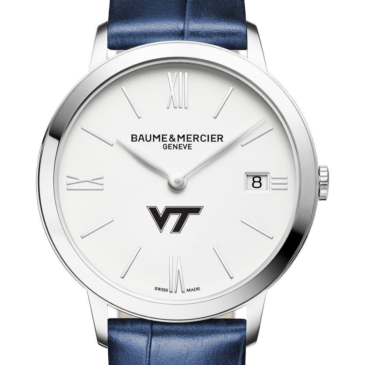 Virginia Tech Women's Baume et Mercier 36.5mm Classima Watch with White ...
