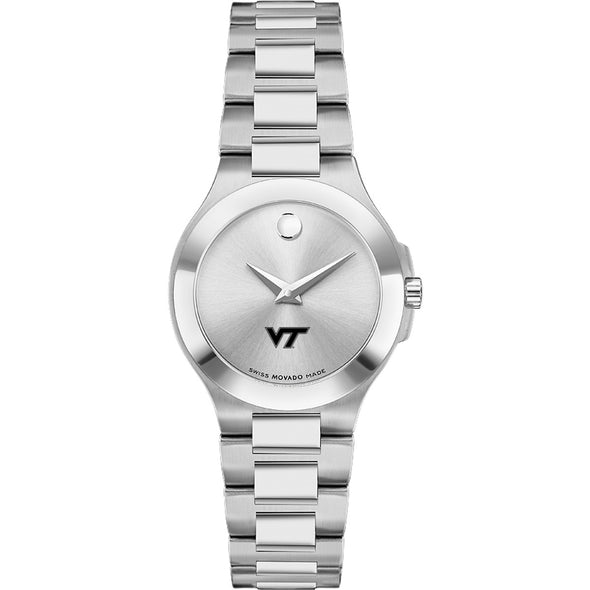 Virginia Tech Women&#39;s Movado Collection Stainless Steel Watch with Silver Dial Shot #2