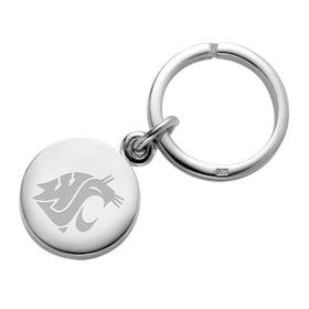 Washington State University Sterling Silver Insignia Key Ring Shot #1
