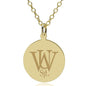 WashU 14K Gold Pendant & Chain Shot #1