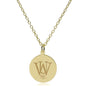 WashU 14K Gold Pendant & Chain Shot #2