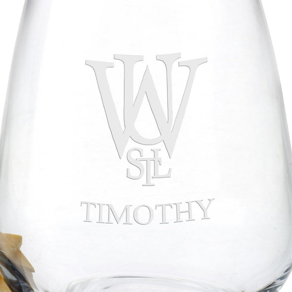 WashU Stemless Wine Glasses - Set of 2 Shot #3