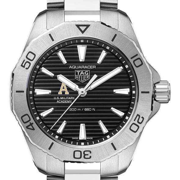 West Point Men&#39;s TAG Heuer Steel Aquaracer with Black Dial Shot #1
