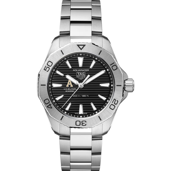 West Point Men&#39;s TAG Heuer Steel Aquaracer with Black Dial Shot #2