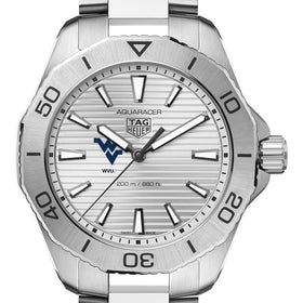West Virginia Men&#39;s TAG Heuer Steel Aquaracer with Silver Dial Shot #1