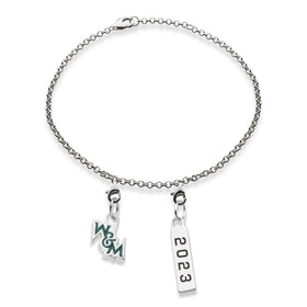 William &amp; Mary 2023 Sterling Silver Anklet Shot #1