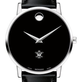 William &amp; Mary Men&#39;s Movado Museum with Leather Strap Shot #1