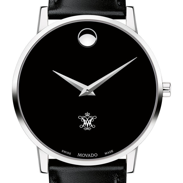 William &amp; Mary Men&#39;s Movado Museum with Leather Strap Shot #1