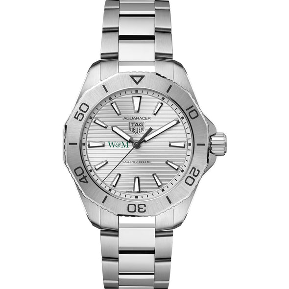 William &amp; Mary Men&#39;s TAG Heuer Steel Aquaracer with Silver Dial Shot #2