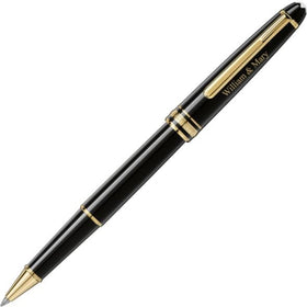 William &amp; Mary Montblanc Meisterstück Classique Rollerball Pen in Gold Shot #1