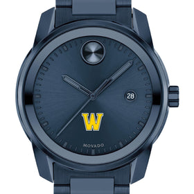 Williams College Men&#39;s Movado BOLD Blue Ion with Date Window Shot #1