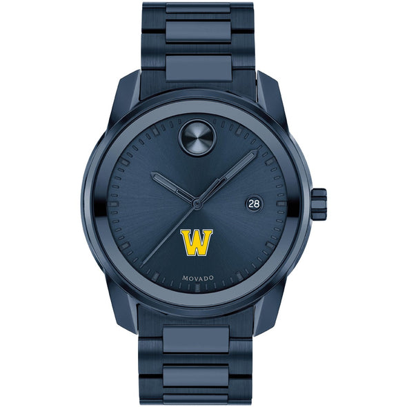 Williams College Men&#39;s Movado BOLD Blue Ion with Date Window Shot #2