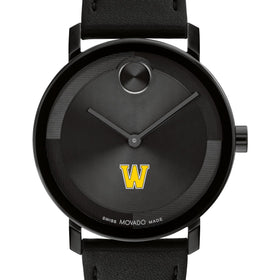 Williams College Men&#39;s Movado BOLD with Black Leather Strap Shot #1