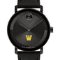 Williams College Men's Movado BOLD with Black Leather Strap Shot #1