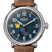 Williams College Shinola Watch, The Runwell Automatic 45 mm Blue Dial and British Tan Strap at M.LaHart & Co.