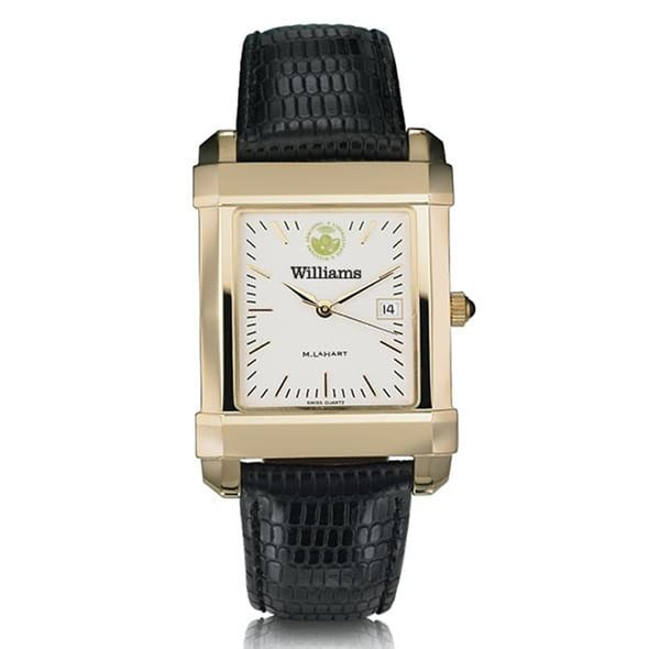 Williams Men&#39;s Gold Quad with Leather Strap Shot #2