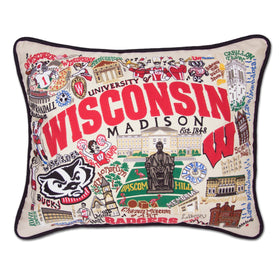 Wisconsin Embroidered Pillow Shot #1