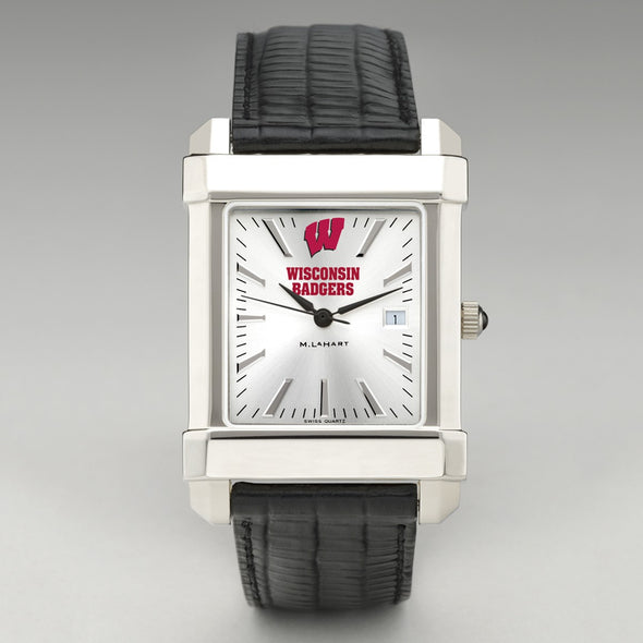 Wisconsin Men&#39;s Collegiate Watch with Leather Strap Shot #2