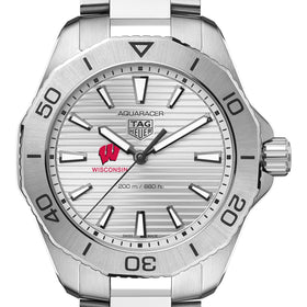 Wisconsin Men&#39;s TAG Heuer Steel Aquaracer with Silver Dial Shot #1