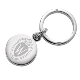 Wisconsin Sterling Silver Insignia Key Ring Shot #1