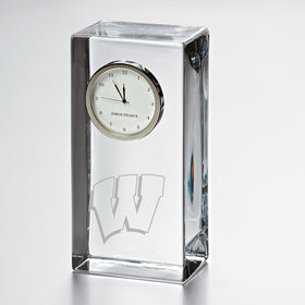 Wisconsin Tall Glass Desk Clock by Simon Pearce Shot #1