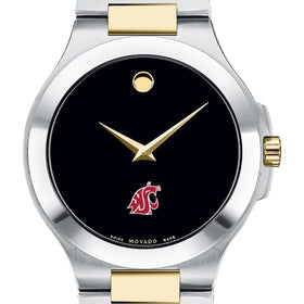 WSU Men&#39;s Movado Collection Two-Tone Watch with Black Dial Shot #1