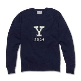 Yale Class of 2024 Navy Blue and Ivory Sweater by M.LaHart Shot #1