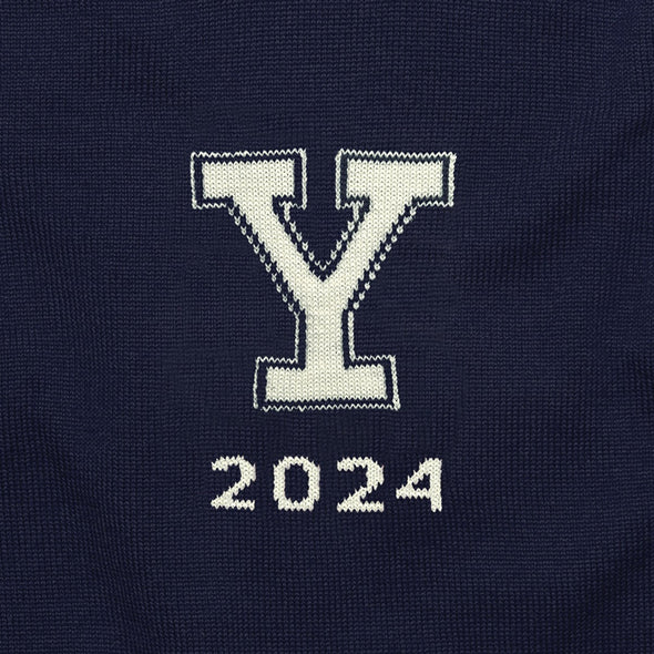 Yale Class of 2024 Navy Blue and Ivory Sweater by M.LaHart Shot #2
