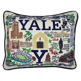 Yale Embroidered Pillow Shot #1