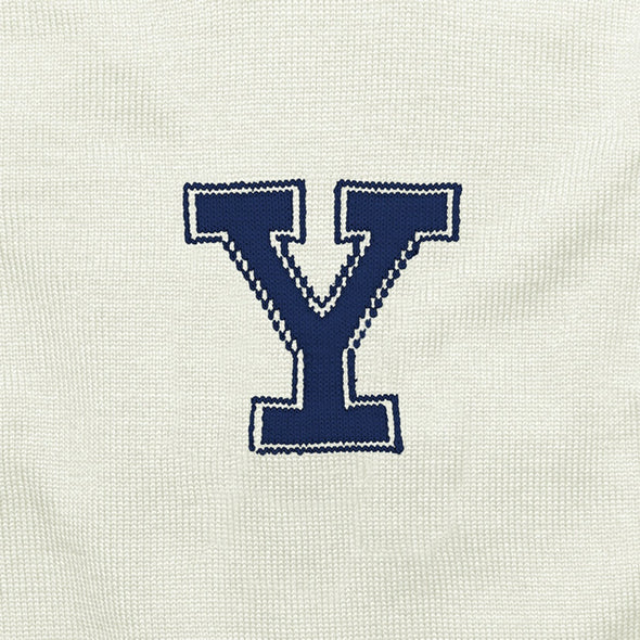 Yale Ivory and Navy Blue Letter Sweater by M.LaHart Shot #2