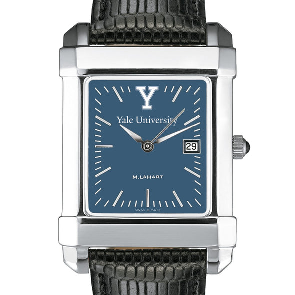 Yale Men&#39;s Blue Quad Watch with Leather Strap Shot #1