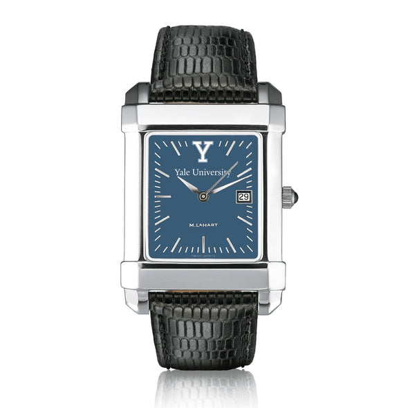 Yale Men&#39;s Blue Quad Watch with Leather Strap Shot #2