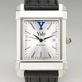 Yale Men&#39;s Collegiate Watch with Leather Strap Shot #1