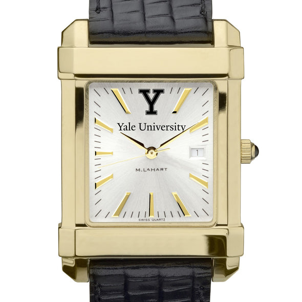 Yale Men&#39;s Gold Watch with 2-Tone Dial &amp; Leather Strap at M.LaHart &amp; Co. Shot #1