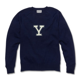 Yale Navy Blue and Ivory Letter Sweater by M.LaHart Shot #1