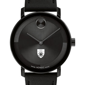 Yale School of Management Men&#39;s Movado BOLD with Black Leather Strap Shot #1