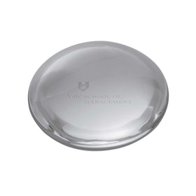 Yale SOM Glass Dome Paperweight by Simon Pearce Shot #1