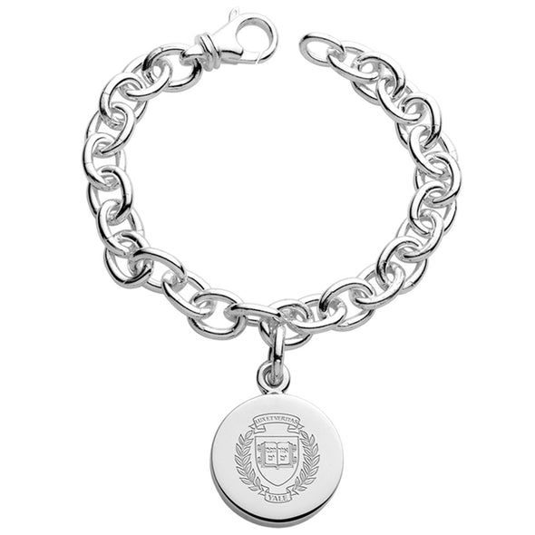 Yale Sterling Silver Charm Bracelet Shot #1
