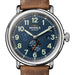 Yale University Shinola Watch, The Runwell Automatic 45 mm Blue Dial and British Tan Strap at M.LaHart & Co.