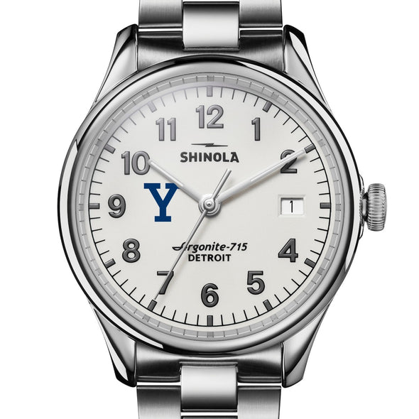 Yale University Shinola Watch, The Vinton 38 mm Alabaster Dial at M.LaHart &amp; Co. Shot #1