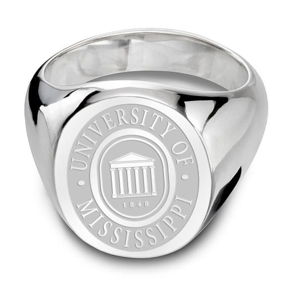 Ole Miss Sterling Silver Oval Signet Ring - shot #9