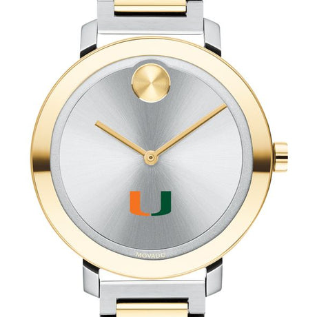 University of Miami Women's Movado Two-Tone Bold 34