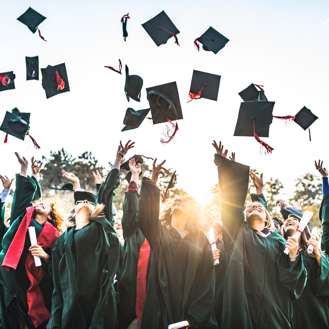 College Grads Throwing Caps