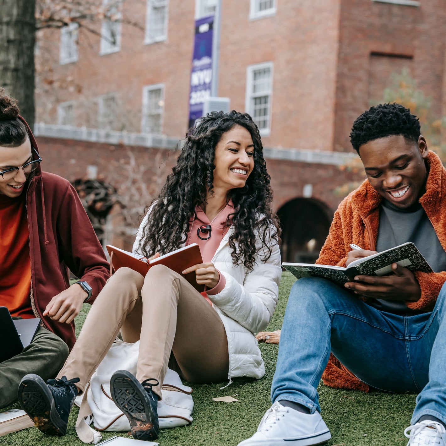 College Students Studying