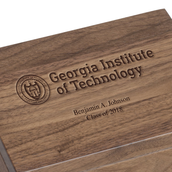 Georgia Tech Solid Walnut Desk Box