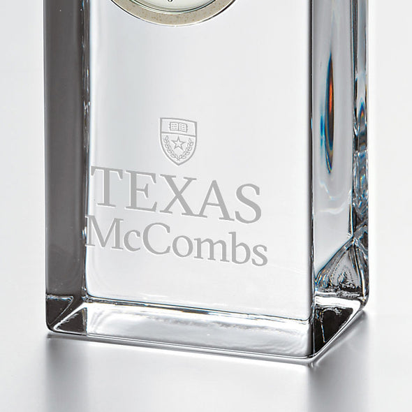 Texas McCombs Tall Glass Desk Clock by Simon Pearce